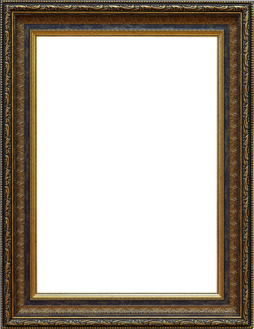 Framework in Antique Style. Classy Frame - Square Shape. Vintage Picture Frame Isolated on White Background