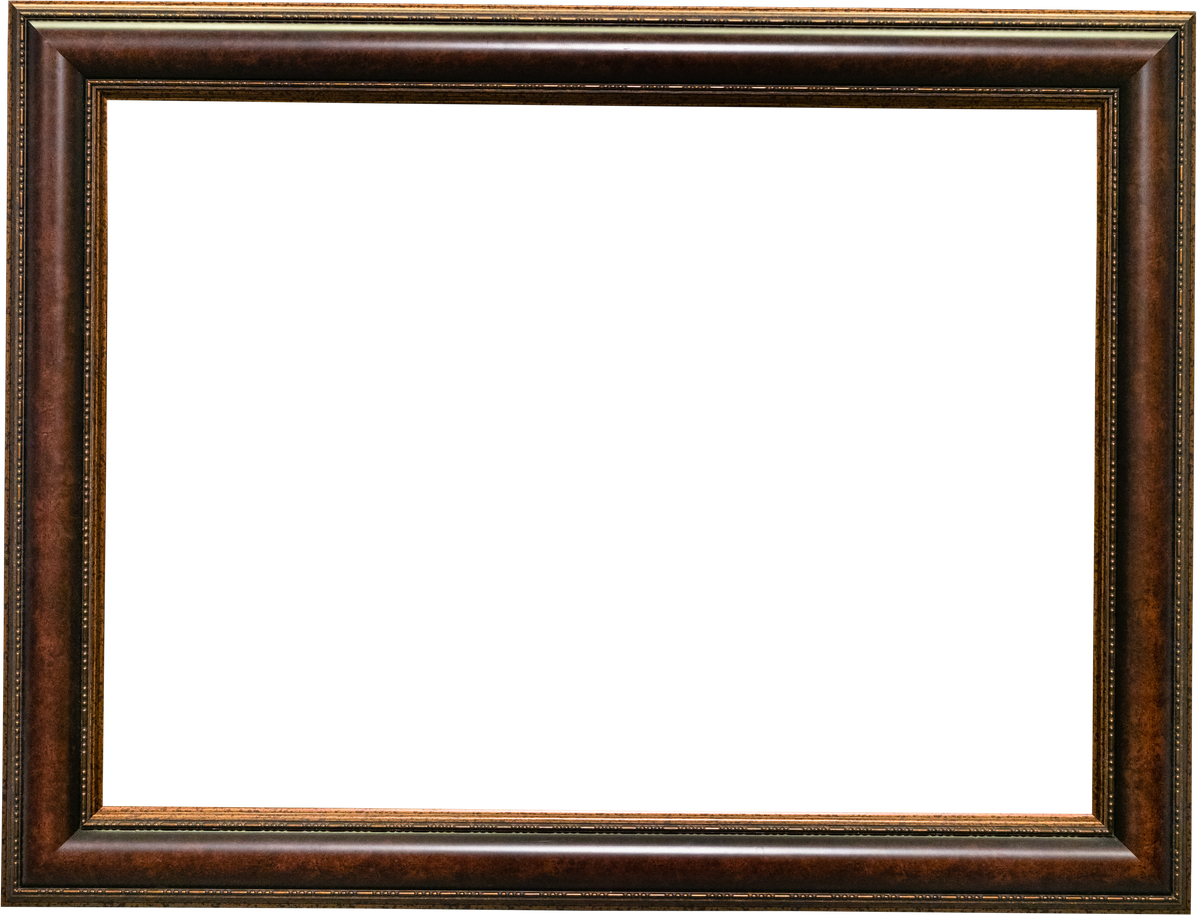 Dark Brown Wooden Picture Frame Cutout